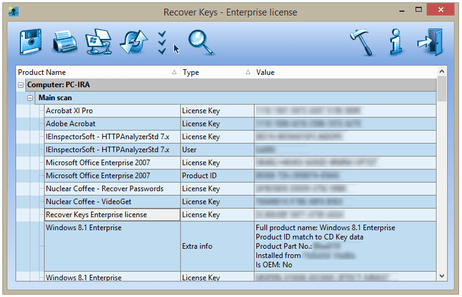 License key recover my files